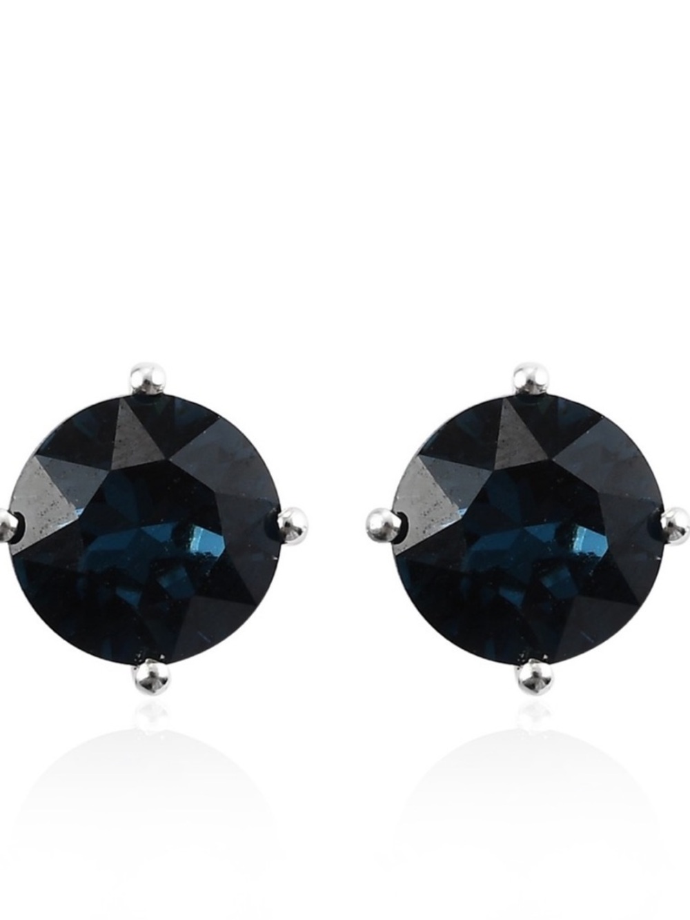 SWAROVSKI Montana Crystal Solitaire Stud Earrings
